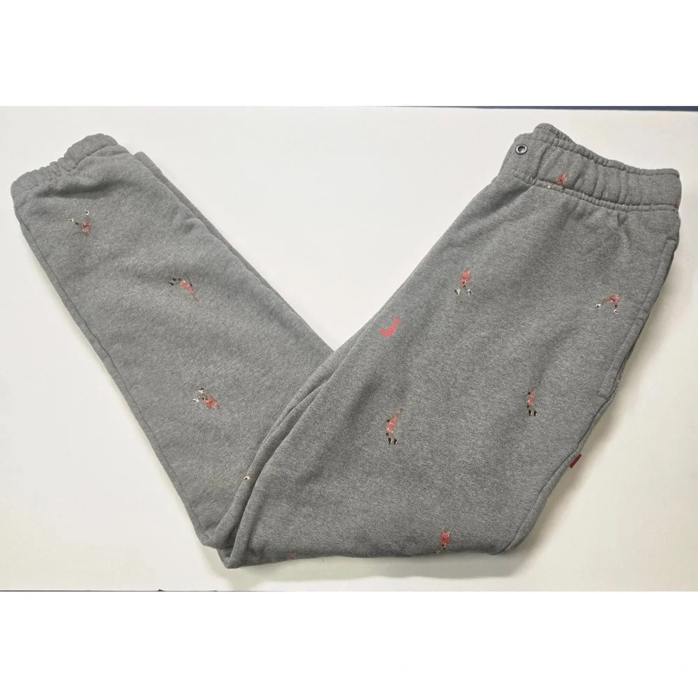 Jordan All Over Print Graphic Gray Sweatpants Mens Size S Michael Jordan Joggers